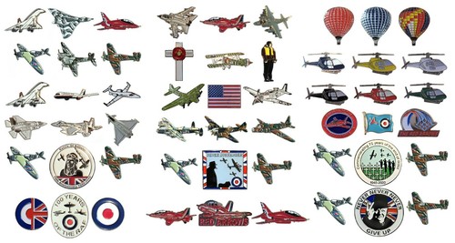 Aircraft enamel badge sets - enamel,