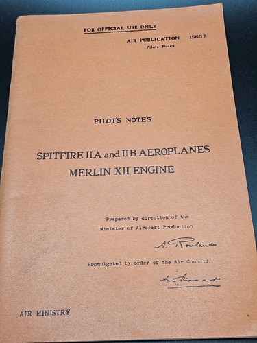 Spitfire iia iib pilot - iib, notes